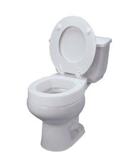 Hinged Toilet Seat Riser   Fits Elongated Bowl   A13112 02 ELON Health & Personal Care