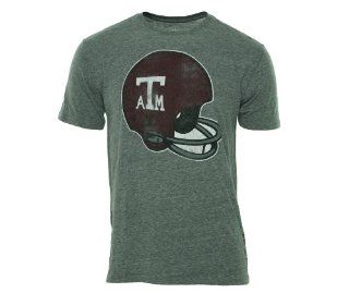 NCAA adidas Texas A&M Aggies Big Retro Helmet Tri Blend T Shirt   Ash  Sports Fan T Shirts  Sports & Outdoors