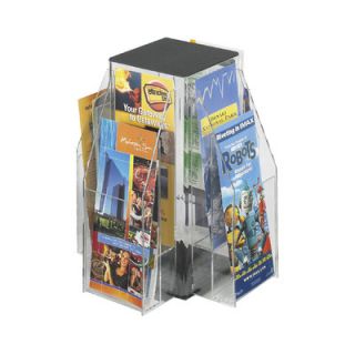 Safco Clear Pamphlet Table Display with 8 Pockets (2 Tier Square)