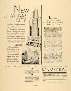 1930 Ad Kansas City Industrial Chamber Commerce   Original Print Ad  