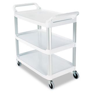 rubbermaid commercial products open sided utility cart 3 shelf