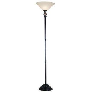 Kenroy Home Plymouth Torchiere Floor Lamp in Oil Rubbed Bronze with