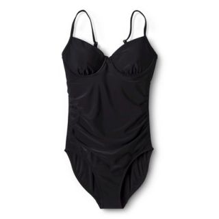 Womens 1 Piece Swimsuit with Underwire  Black XL