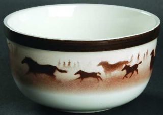 Big Sky Carvers Wild Horses Soup/Cereal Bowl, Fine China Dinnerware   Norby,Wild