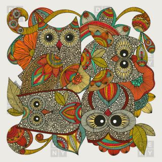 DENY Designs Valentina Ramos Polyester 4 Owls Shower Curtain