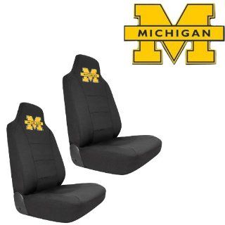 U M University of Michigan Wolverines Car Truck SUV Universal Fit Bucket Seat Covers   Pair Automotive