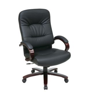 Office Star High Back Eco Leather Executive Office Chair with Arms
