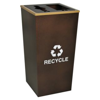 Indoor/Outdoor Round Steel Recycling Receptacle