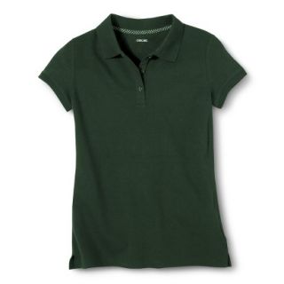 Cherokee Girls School Uniform Short Sleeve Pique Polo   Jungle Gym Green L