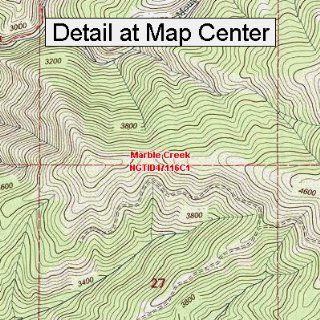 USGS Topographic Quadrangle Map   Marble Creek, Idaho (Folded/Waterproof)  Outdoor Recreation Topographic Maps  Sports & Outdoors