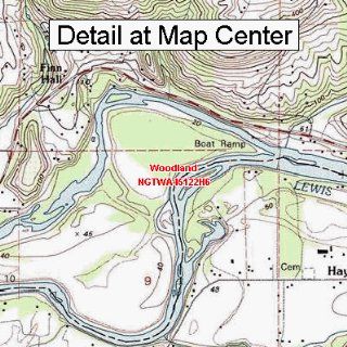 USGS Topographic Quadrangle Map   Woodland, Washington (Folded/Waterproof)  Outdoor Recreation Topographic Maps  Sports & Outdoors