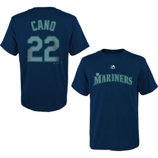 MAJESTIC ATHLETIC Youth Seattle Mariners Robinson Cano Player Name And Number T 