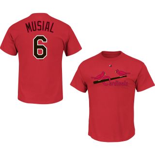 MAJESTIC ATHLETIC Mens St. Louis Cardinals Stan Musial Cooperstown Name And
