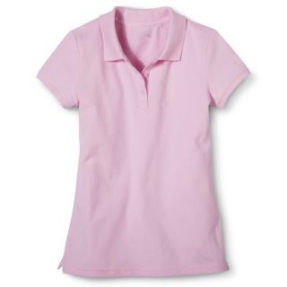 Cherokee Girls School Uniform Short Sleeve Pique Polo   Woodrose XXL