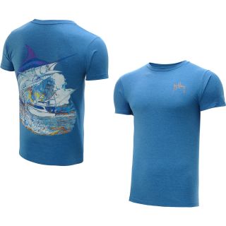 GUY HARVEY Boys Hot Marlin Boat Short Sleeve T Shirt   Size Xl, Royal