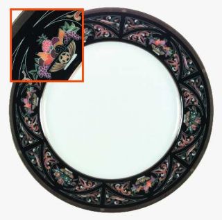 Christian Dior Chambord Dinner Plate, Fine China Dinnerware   Black/Multicolor R