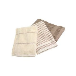 Bardwil Tablecloths Bardwil Popcorn Kitchen Towel in Taupe (Set of 3)