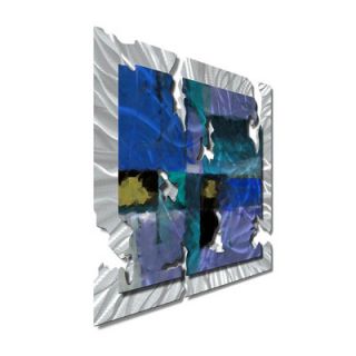 All My Walls Blue Radiant Relic Abstract Wall Art   28 x 28