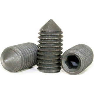 Black Oxide Alloy Steel Set Screw, Hex Socket Drive, Cone Point, 1/2" 13, 5/8" Length (Pack of 10)