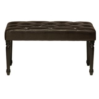 Cortesi Home Franz Faux Leather Entryway Bench
