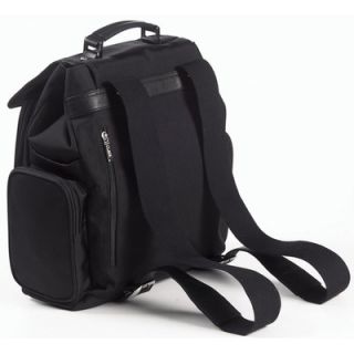 Clava Leather Nylon and Leather Backpack in Black