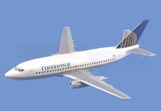 Boeing 737 300, Continental Airlines Aircraft Model Mahogany Display Model / Toy. Scale 1/75 Toys & Games