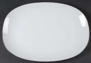 Noritake Fremont 13 Oval Serving Platter, Fine China Dinnerware   White, Coupe