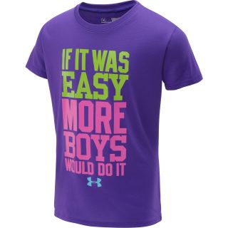 UNDER ARMOUR Girls If It Was Easy Short Sleeve T Shirt   Size Medium,