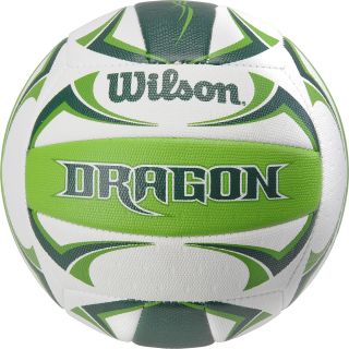 WILSON Dragon Outdoor Volleyball   Size Official, Green/white