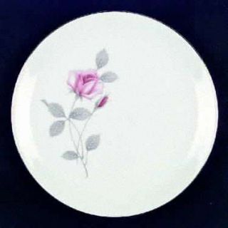 Seyei Enchantment Dinner Plate, Fine China Dinnerware   Pink Roses,Gray Leaves,C