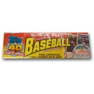 Topps 1991 MLB Factory Complete Baseball Card Set of 792 Cards Issued in 1991