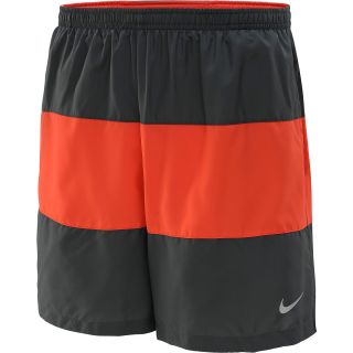 NIKE Mens Colorblocked 7 Running Shorts   Size Small, Anthracite/crimson