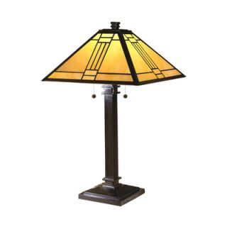 dale tiffany noir mission 2 light table lamp