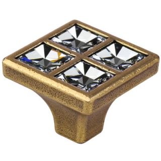 Bosetti Marella Swarovski Crystal 0.5 Square Knob
