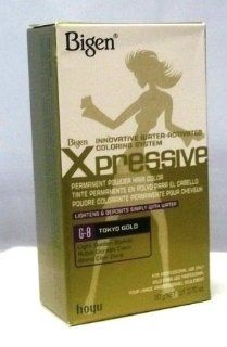 6 Pack Bigen Xpressive Innovative Water Activated Coloring System G 8 Tokyo Gold  Chemical Hair Dyes  Beauty