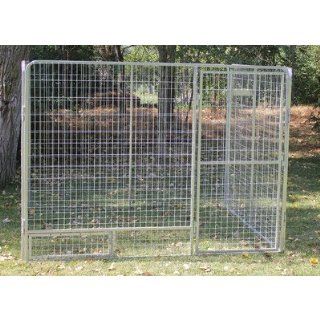 Basic Galvanized Steel Dog Kennel Size 72" H x 72" W x 144" L  Outdoor Pet Pens 