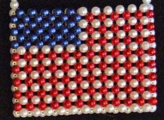 American Flag Bead Purse Necklace New Orleans Mardi Gras Cajun Carnival Festival  Other Products  