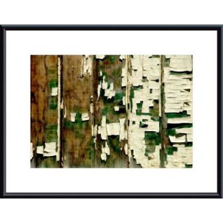 Barewalls Paint Chip and Wood Abstract Wood Framed Art Print