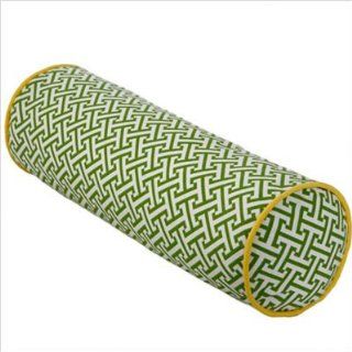 Jiti Pillows 721/OUT/P/P MZE GRN/YLW Maze Outdoor Neckroll Decorative Pillow in Green and Yellow   Throw Pillows
