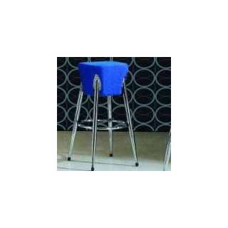 International Design Space Bar Stool with Blue Seat in Chrome