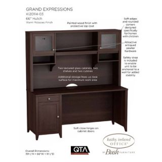 kathy ireland Office by Bush Grand Expressions 66 Hutch with Overhead