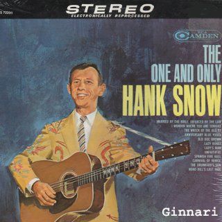 HANK SNOW   one & only RCA CAMDEN 722 (LP vinyl record) Music