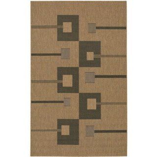 Couristan 1546/0122 Recife Pathway Natural/Black Rug, 5 Feet 3 Inch by 7 Feet 6 Inch   Area Rugs