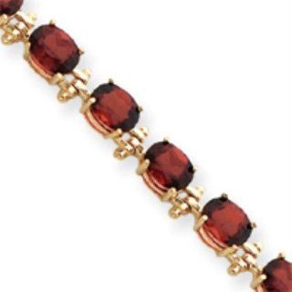 14k Gold Garnet Bracelet Jewelry