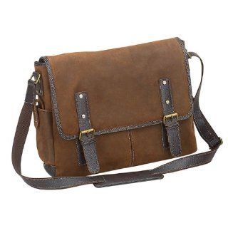 The Irwin Oil Rubbed Flap Over 15.6 inch Leather Laptop Messenger Bag   Brown Computers & Accessories