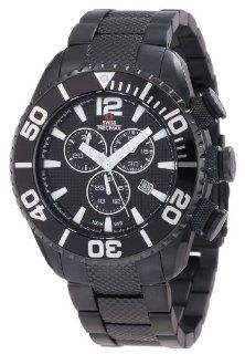 Swiss Precimax Men's SP12162 Deep Blue Pro II Black Dial with Black Stainless Steel Band Watch Swiss Precimax Watches