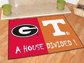 Team Logo Mats  Georgia   Tennessee House Divided Rugs 34x45 FanMats  Doormats  Patio, Lawn & Garden