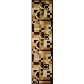 Melody Boxes Brown Geometric Rug
