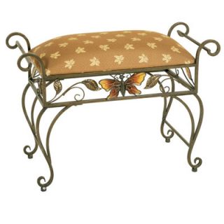 Passport Butterfly Silver Antique Bench