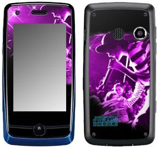 MusicSkins, MS JB140088, Justin Bieber   Sparkle Purple, LG Rumor Touch (LN510/VM510), Skin Cell Phones & Accessories